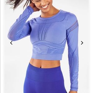 Fabletics Jaymee Mesh L/S Crop Top